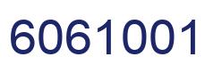 Number 6061001 blue image