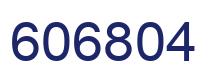 Number 606804 blue image