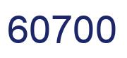 Número 60700 imagen azul