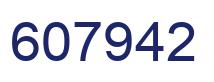 Number 607942 blue image