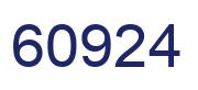 Number 60924 blue image