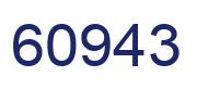 Number 60943 blue image