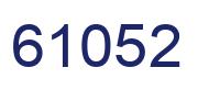 Number 61052 blue image