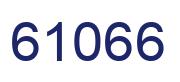 Number 61066 blue image