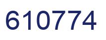 Number 610774 blue image