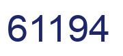 Number 61194 blue image