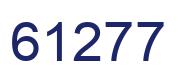 Number 61277 blue image