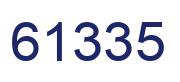 Number 61335 blue image