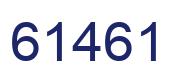 Number 61461 blue image