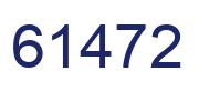 Number 61472 blue image