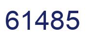 Número 61485 imagen azul