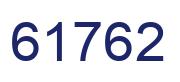 Number 61762 blue image