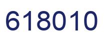 Number 618010 blue image