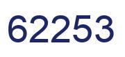 Number 62253 blue image