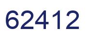 Number 62412 blue image