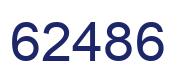 Number 62486 blue image