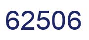 Number 62506 blue image