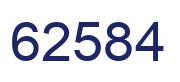 Number 62584 blue image