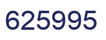 Number 625995 blue image