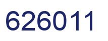 Number 626011 blue image