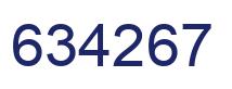 Number 634267 blue image