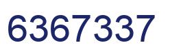 Number 6367337 blue image