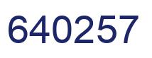 Number 640257 blue image