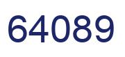 Number 64089 blue image