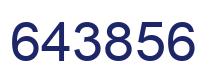 Number 643856 blue image