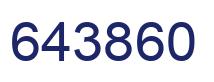 Number 643860 blue image