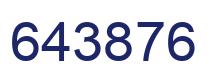 Number 643876 blue image