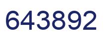 Number 643892 blue image