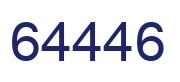 Número 64446 imagen azul