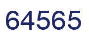 Number 64565 blue image