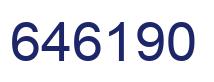 Number 646190 blue image