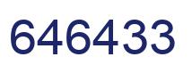 Number 646433 blue image