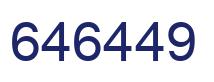 Number 646449 blue image