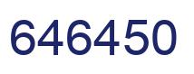 Number 646450 blue image
