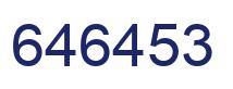 Number 646453 blue image