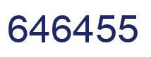 Number 646455 blue image