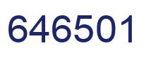 Number 646501 blue image