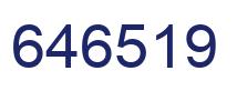 Number 646519 blue image