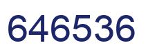 Número 646536 imagen azul