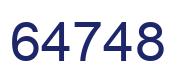 Number 64748 blue image