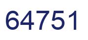 Number 64751 blue image