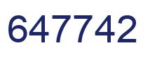 Número 647742 imagen azul