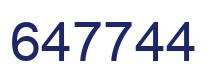 Number 647744 blue image