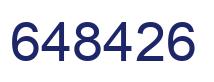 Number 648426 blue image