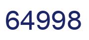 Number 64998 blue image