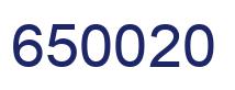 Number 650020 blue image
